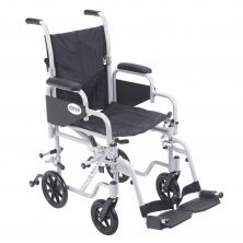 Poly Fly Light Weight Transport Chair Wheelchair with Swing away Footrest