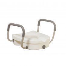 Raised Toilet Seat with Removable Padded Arms