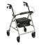 Walker Rollator with Fold Up and Removable Back Support and Padded Seat